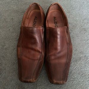 Aldo mens brown dress shoes size 10 size 43 euro used
